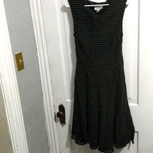 Classic black and white polka dot dress Talbots